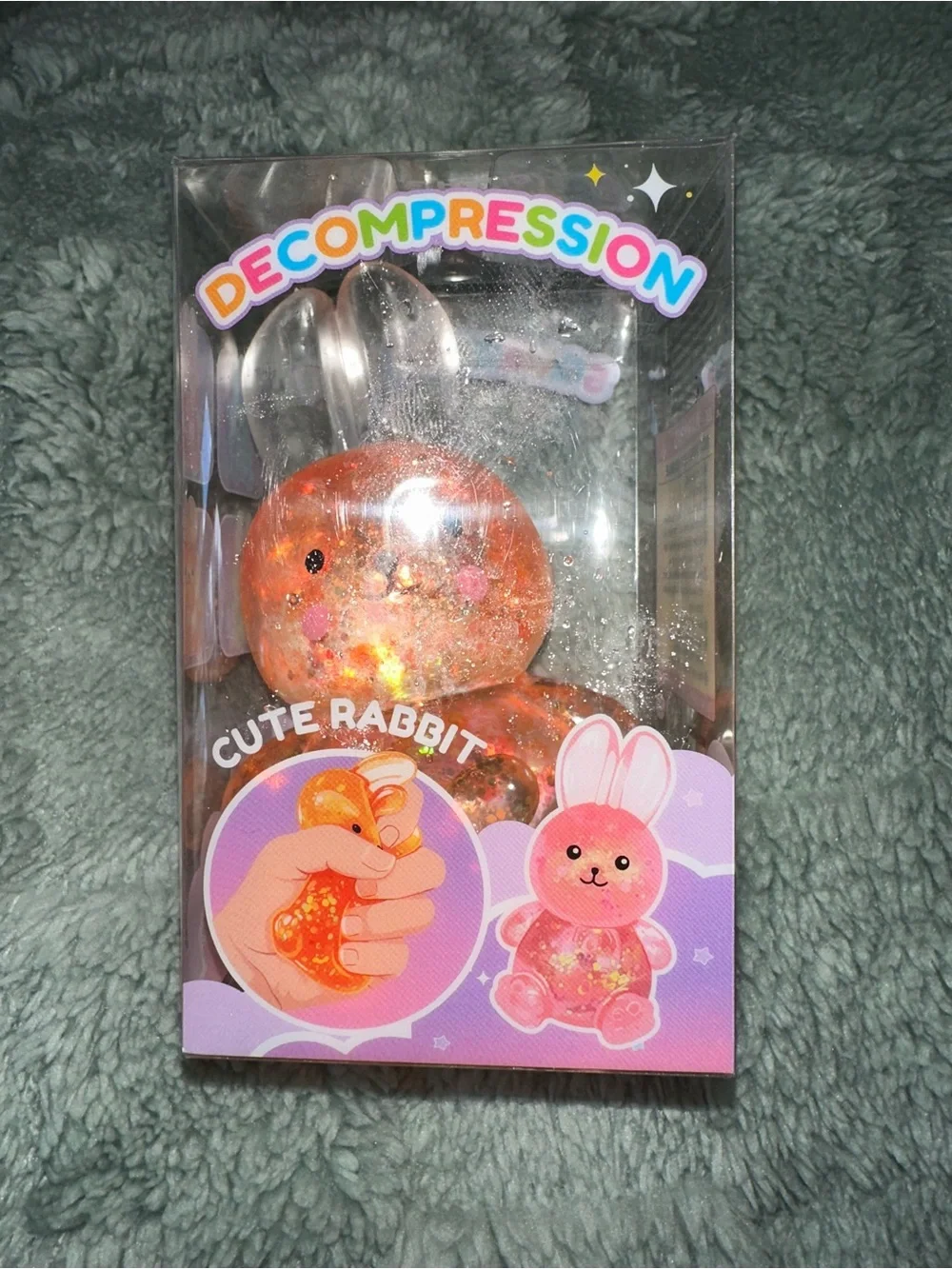 Decompression Orange Bunny Squishy Toy